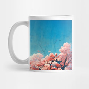 Cherry Blossom Tree with Blue Sky Mug